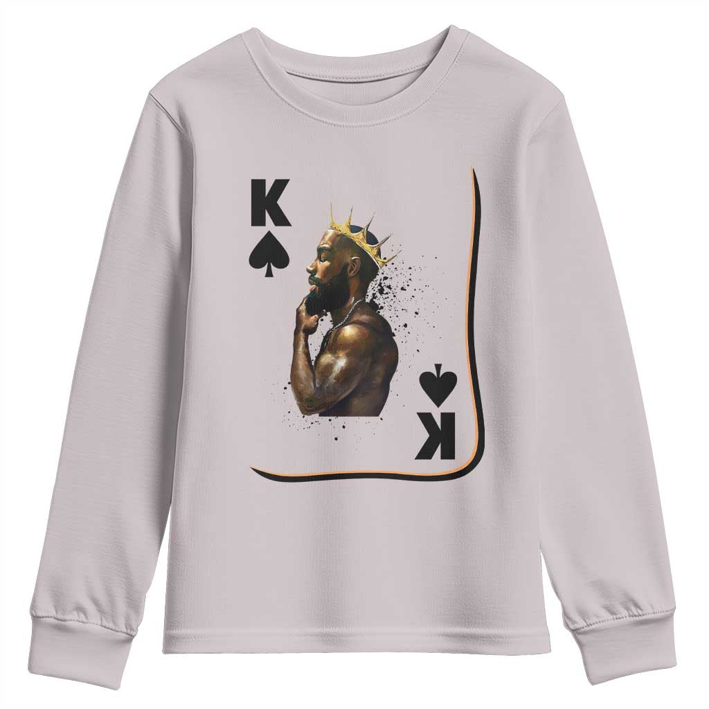 King Of Spades Black Man Youth Sweatshirt African American Men Pride - Wonder Print Shop
