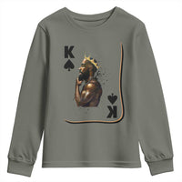 King Of Spades Black Man Youth Sweatshirt African American Men Pride - Wonder Print Shop