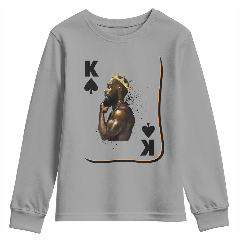 King Of Spades Black Man Youth Sweatshirt African American Men Pride - Wonder Print Shop