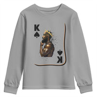 King Of Spades Black Man Youth Sweatshirt African American Men Pride - Wonder Print Shop