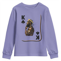 King Of Spades Black Man Youth Sweatshirt African American Men Pride - Wonder Print Shop