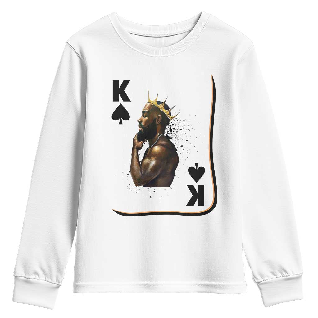 King Of Spades Black Man Youth Sweatshirt African American Men Pride - Wonder Print Shop