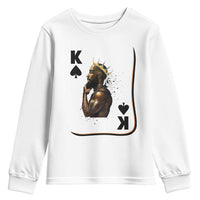 King Of Spades Black Man Youth Sweatshirt African American Men Pride - Wonder Print Shop