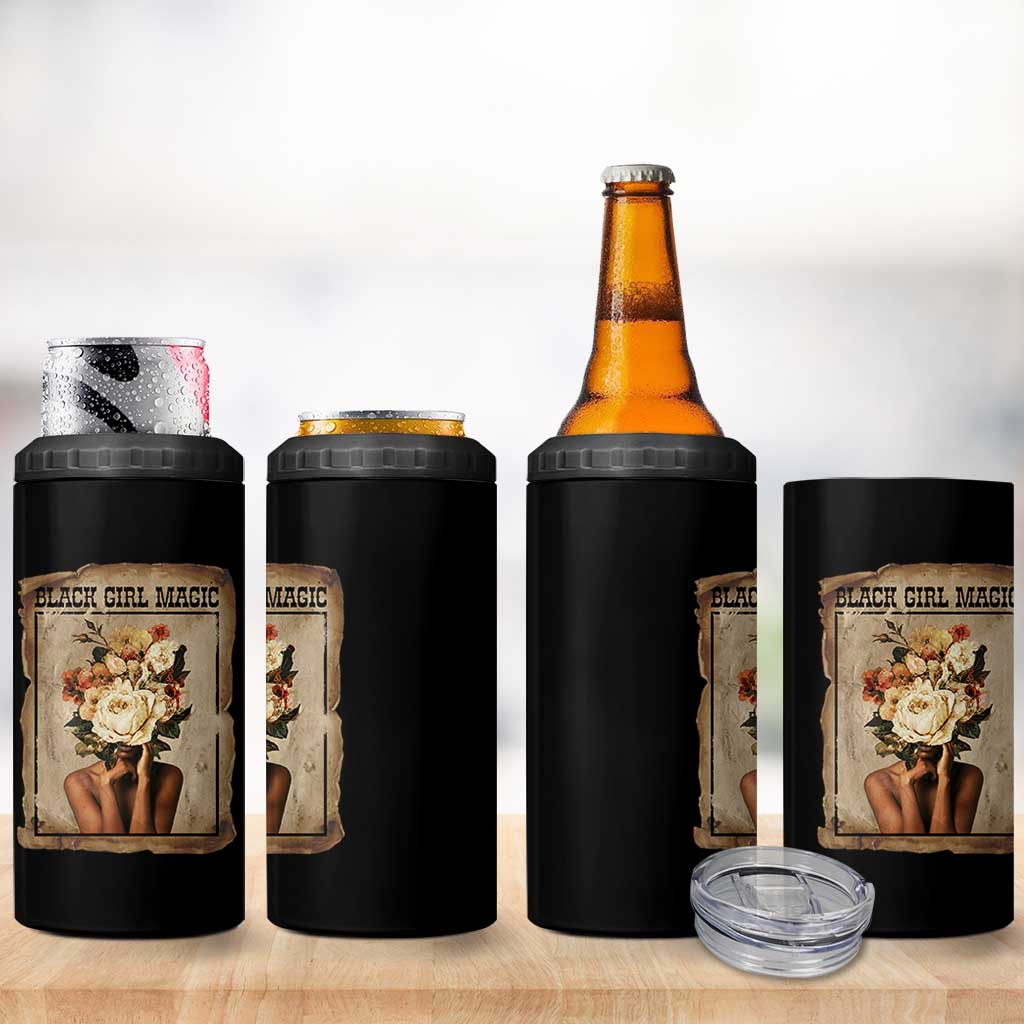 Black Girl Magic 4 in 1 Can Cooler Tumbler Feminist Black Women In History - Wonder Print Shop