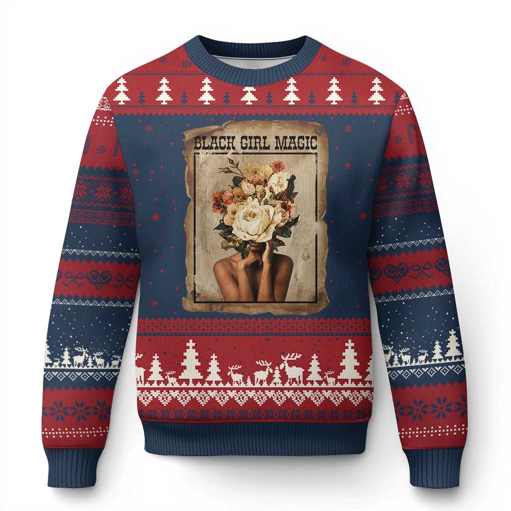 Black Girl Magic Ugly Christmas Sweater Feminist Black Women In History - Wonder Print Shop