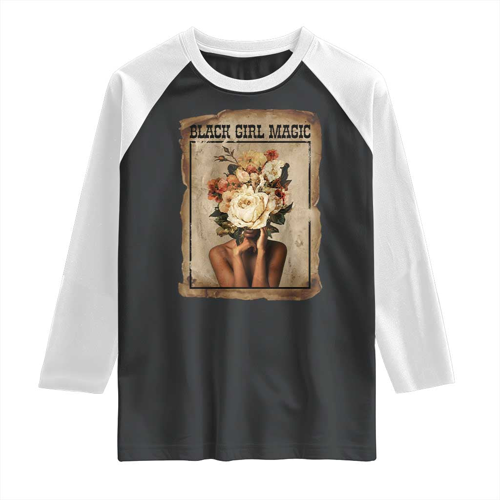 Black Girl Magic Raglan Shirt Feminist Black Women In History - Wonder Print Shop