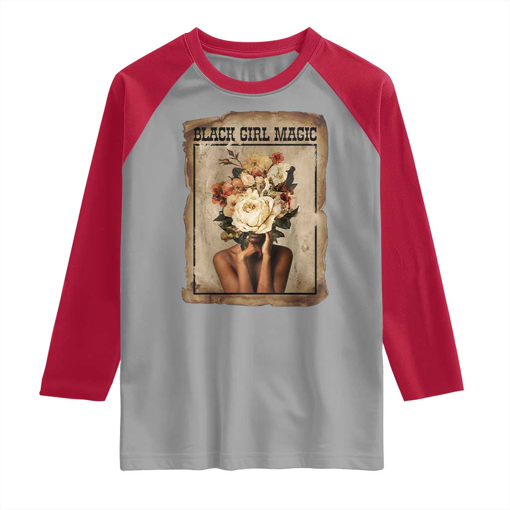 Black Girl Magic Raglan Shirt Feminist Black Women In History - Wonder Print Shop