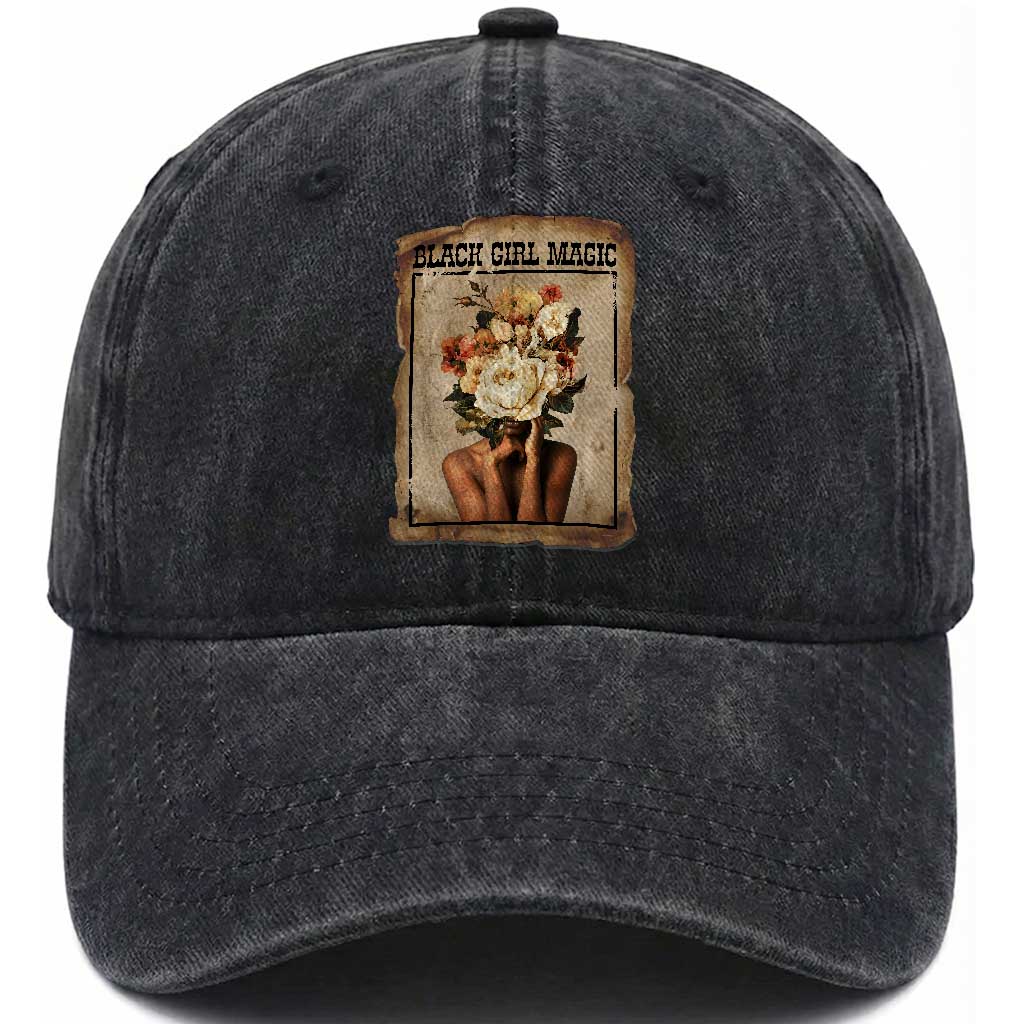 Black Girl Magic Washed Cotton Baseball Cap Feminist Black Women In History