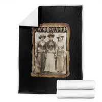 Black Cowgirl Pride Throw Blanket Western Black History Month Gift - Wonder Print Shop