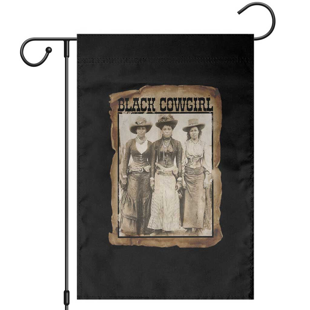 Black Cowgirl Pride Garden Flag Western Black History Month Gift - Wonder Print Shop
