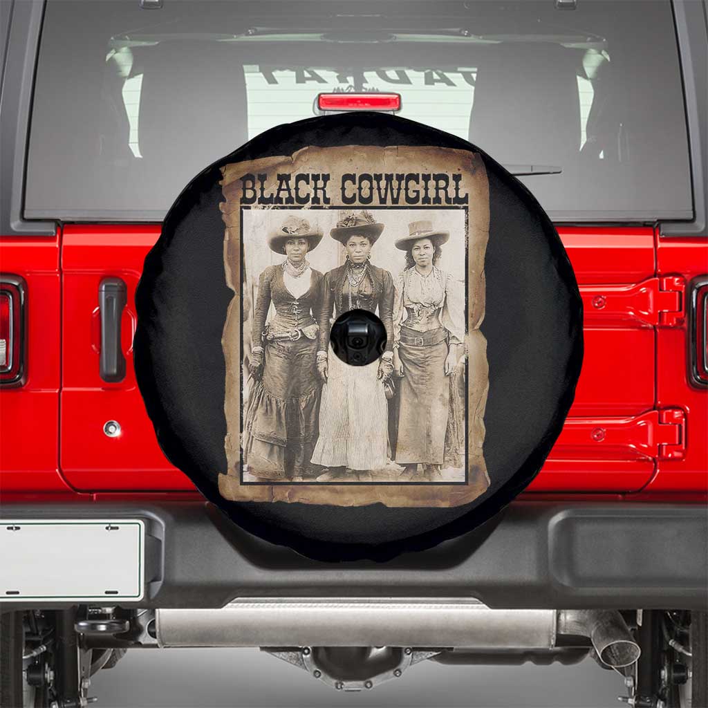 Black Cowgirl Pride Spare Tire Cover Western Black History Month Gift - Wonder Print Shop