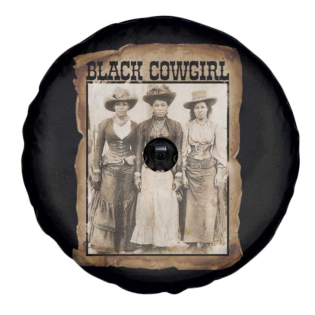 Black Cowgirl Pride Spare Tire Cover Western Black History Month Gift - Wonder Print Shop