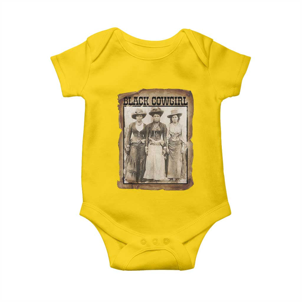 Black Cowgirl Pride Baby Onesie Western Black History Month Gift - Wonder Print Shop
