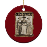 Black Cowgirl Pride Ceramic Ornament Western Black History Month Gift - Wonder Print Shop