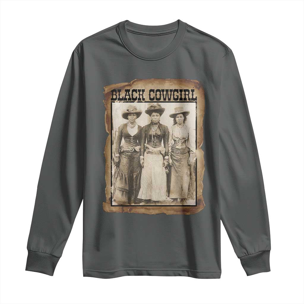 Black Cowgirl Pride Long Sleeve Shirt Western Black History Month Gift - Wonder Print Shop