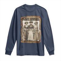 Black Cowgirl Pride Long Sleeve Shirt Western Black History Month Gift - Wonder Print Shop