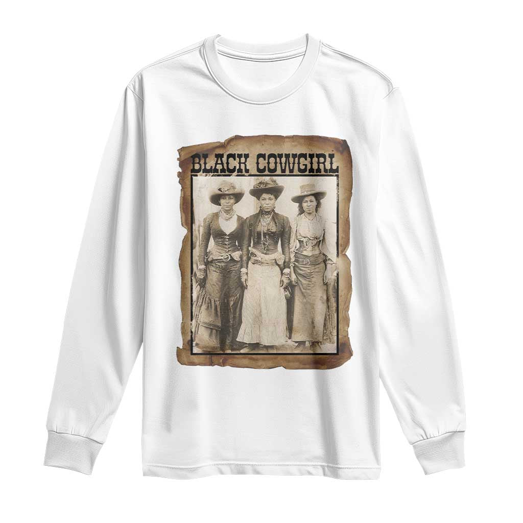 Black Cowgirl Pride Long Sleeve Shirt Western Black History Month Gift - Wonder Print Shop
