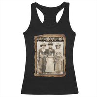 Black Cowgirl Pride Racerback Tank Top Western Black History Month Gift - Wonder Print Shop