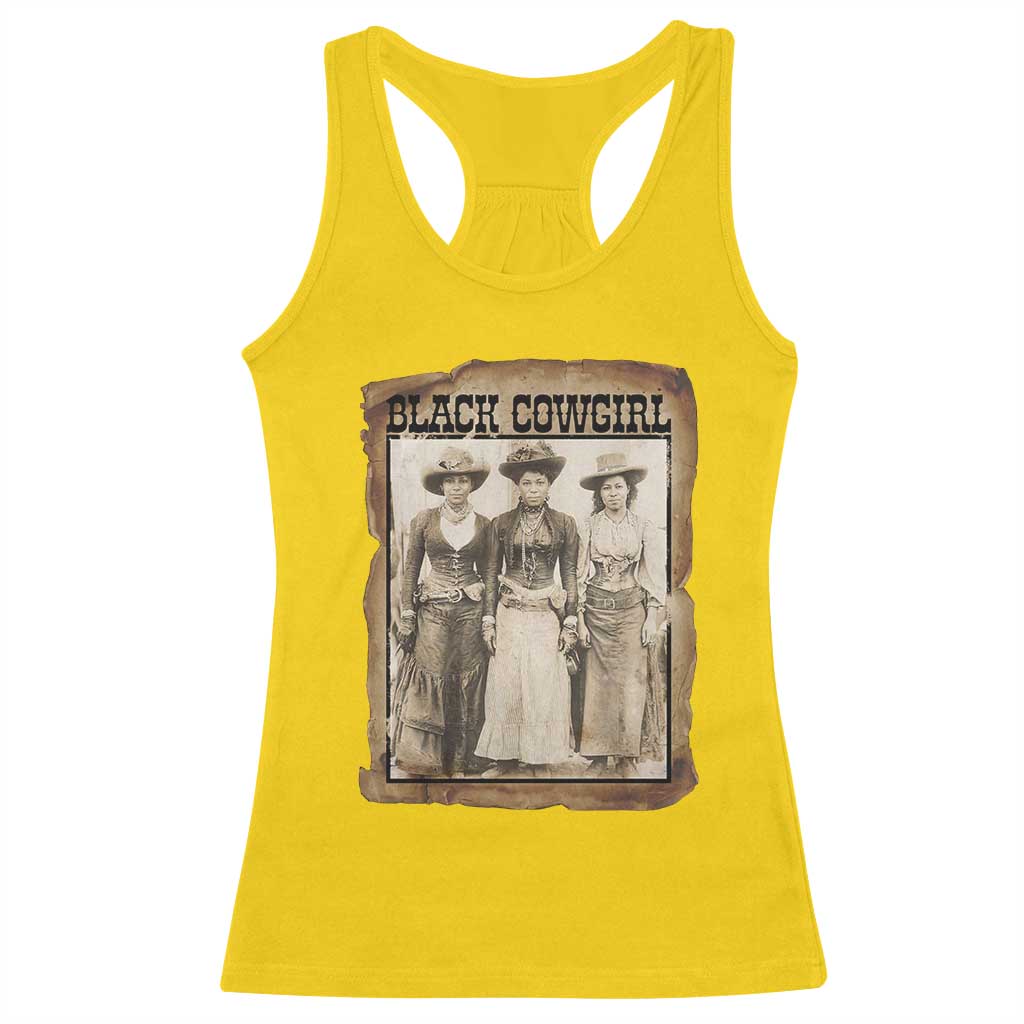 Black Cowgirl Pride Racerback Tank Top Western Black History Month Gift - Wonder Print Shop