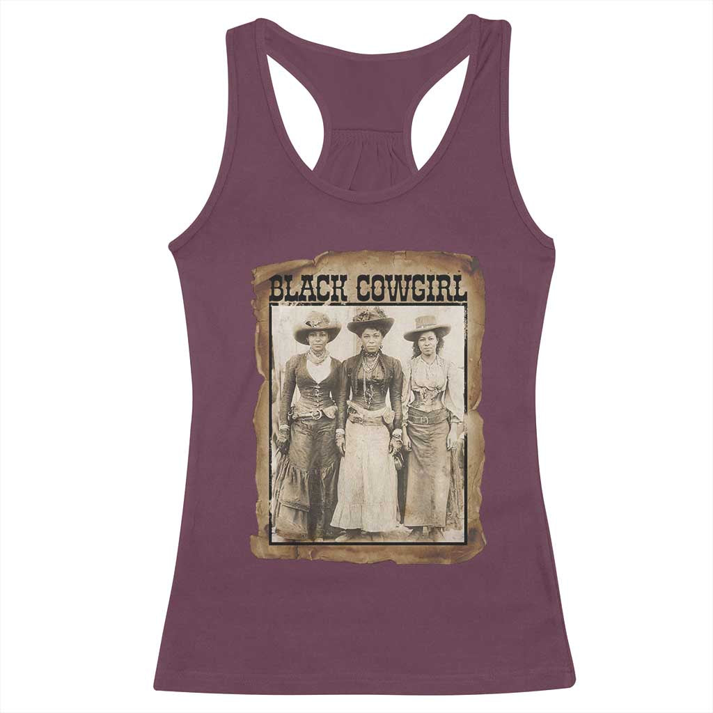 Black Cowgirl Pride Racerback Tank Top Western Black History Month Gift - Wonder Print Shop