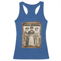 Black Cowgirl Pride Racerback Tank Top Western Black History Month Gift - Wonder Print Shop