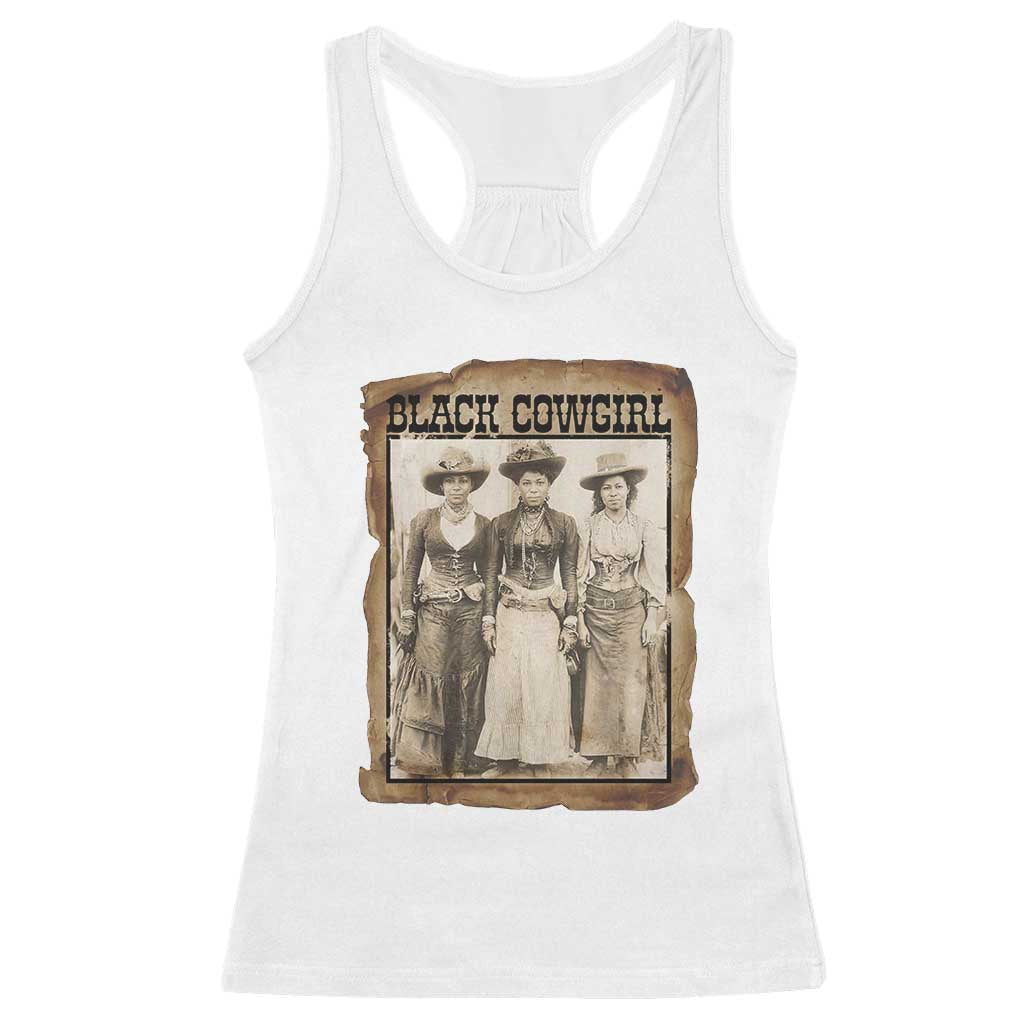 Black Cowgirl Pride Racerback Tank Top Western Black History Month Gift - Wonder Print Shop