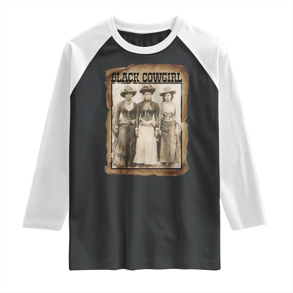 Black Cowgirl Pride Raglan Shirt Western Black History Month Gift - Wonder Print Shop