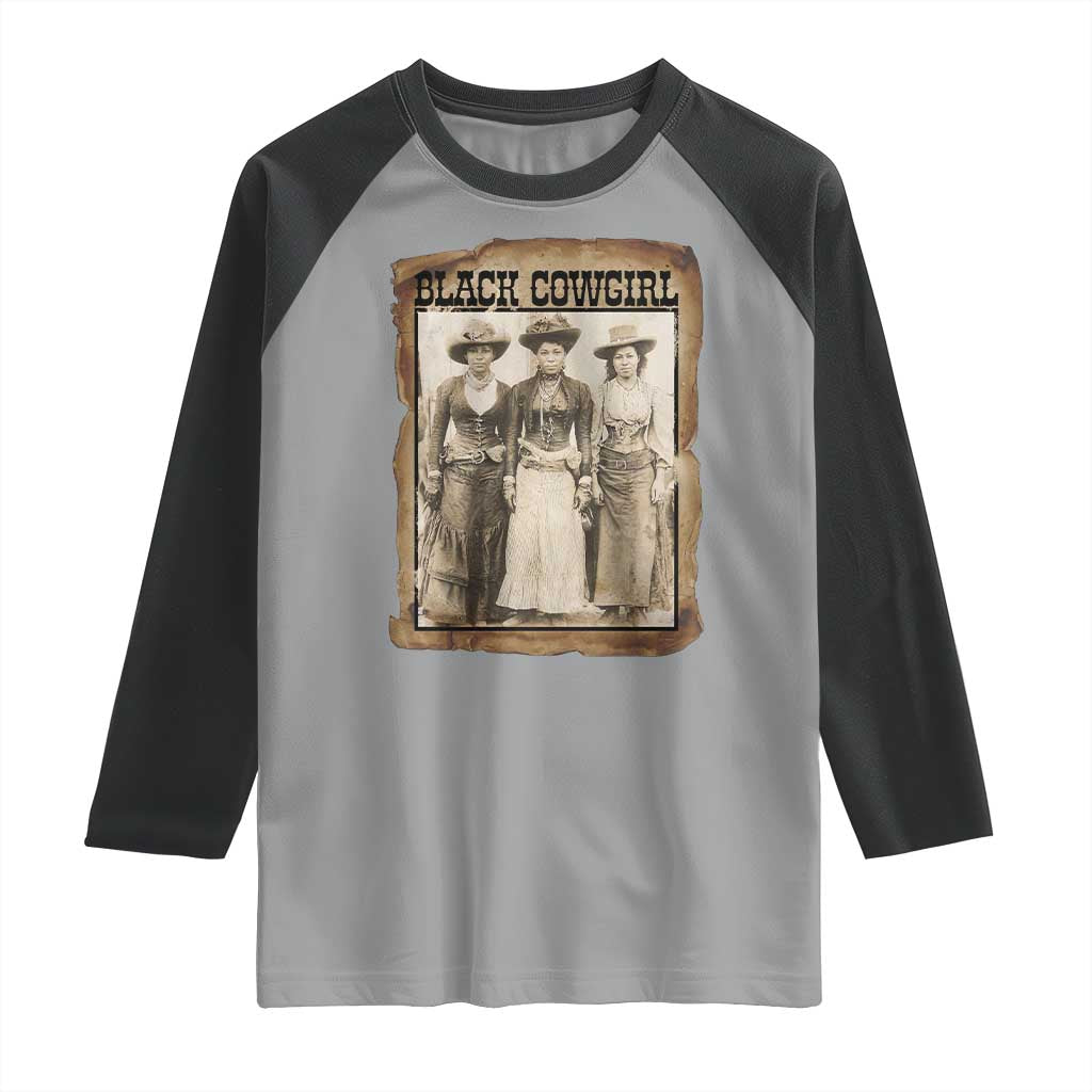 Black Cowgirl Pride Raglan Shirt Western Black History Month Gift - Wonder Print Shop
