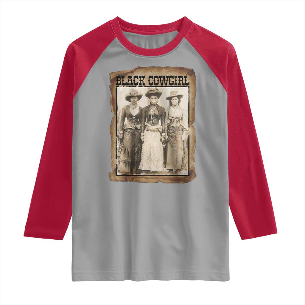 Black Cowgirl Pride Raglan Shirt Western Black History Month Gift - Wonder Print Shop