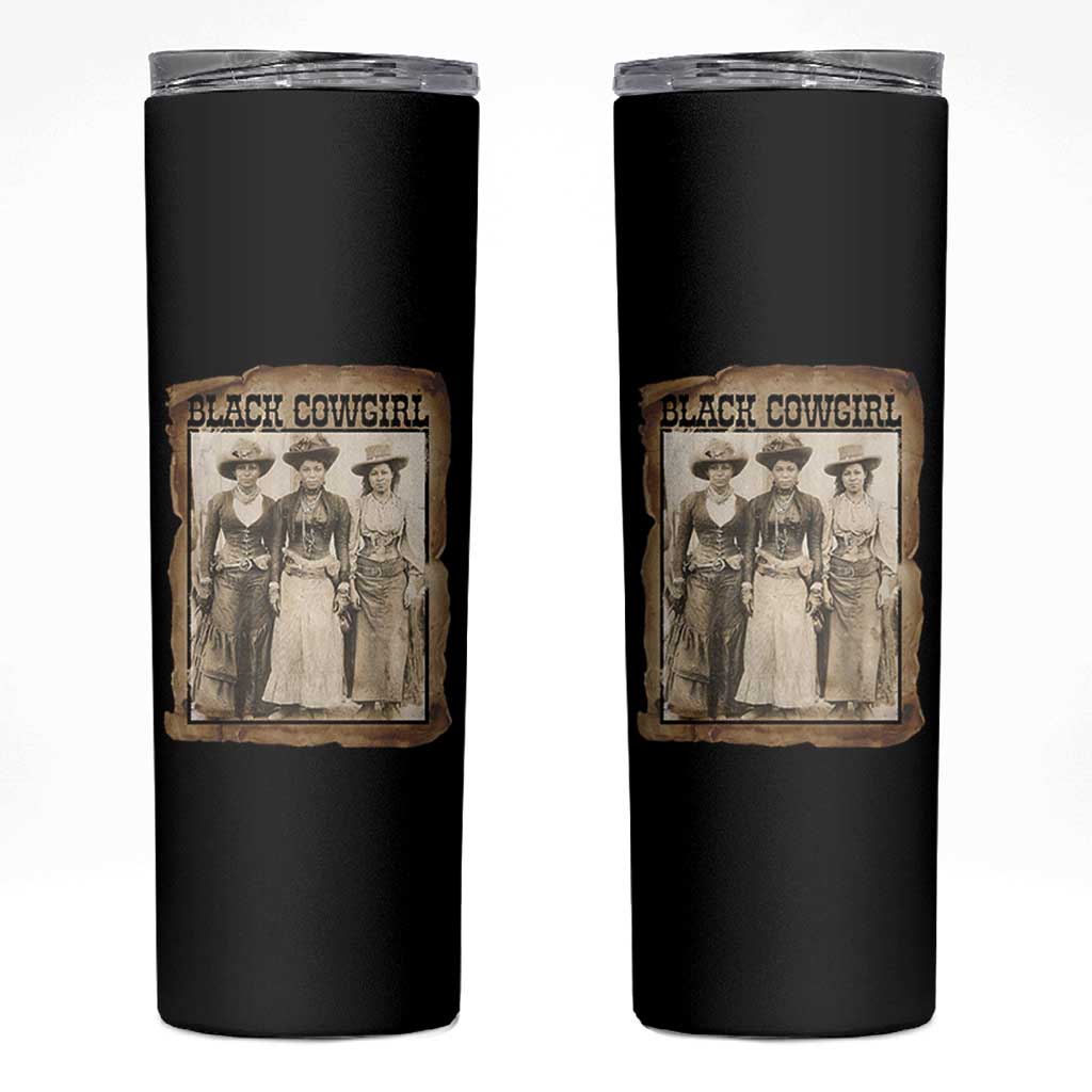 Black Cowgirl Pride Skinny Tumbler Western Black History Month Gift - Wonder Print Shop