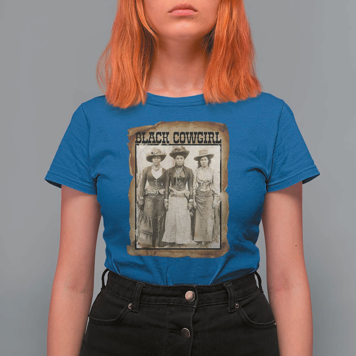 Black Cowgirl Pride T Shirt For Women Western Black History Month Gift - Wonder Print Shop
