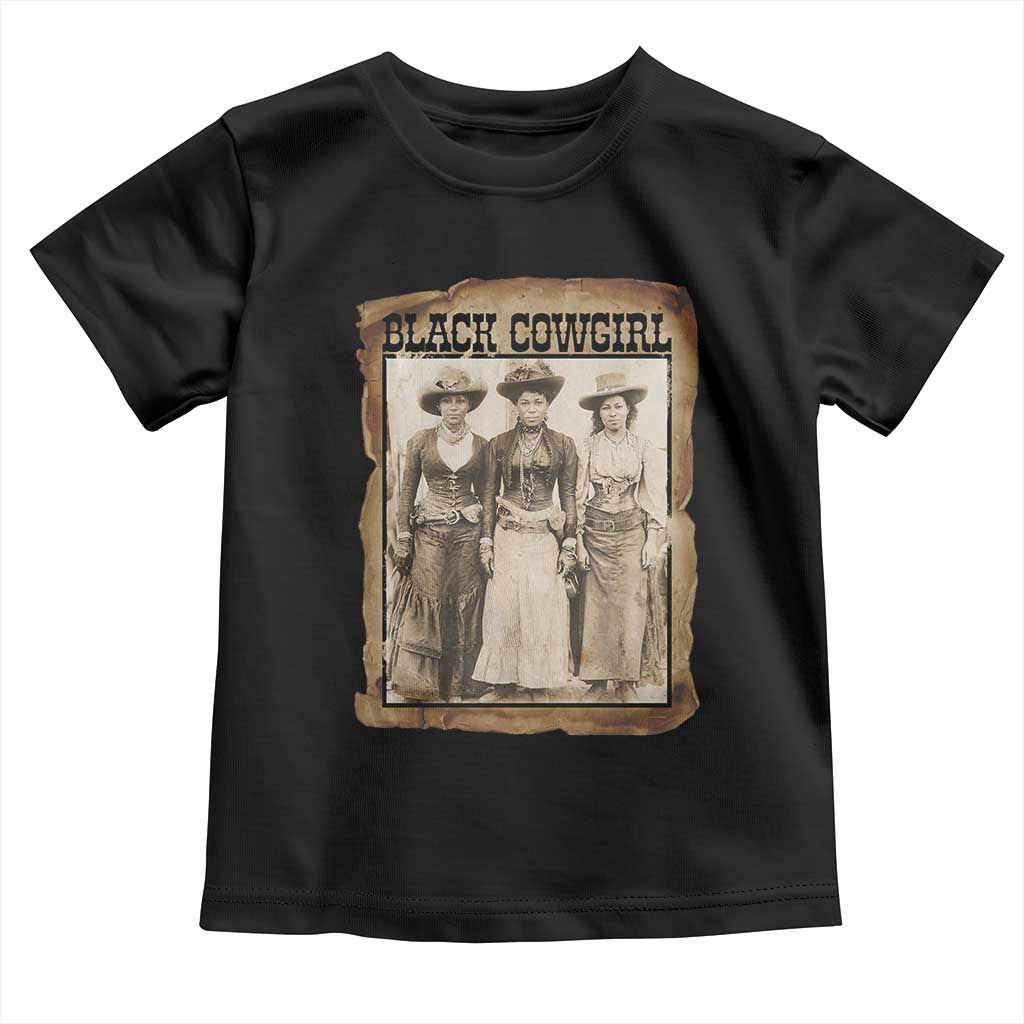 Black Cowgirl Pride Toddler T Shirt Western Black History Month Gift - Wonder Print Shop