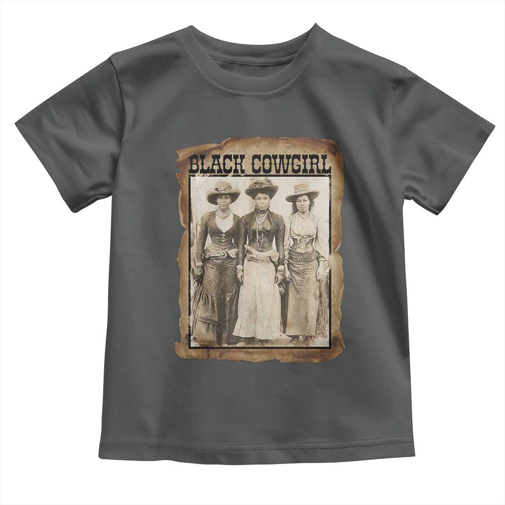 Black Cowgirl Pride Toddler T Shirt Western Black History Month Gift - Wonder Print Shop