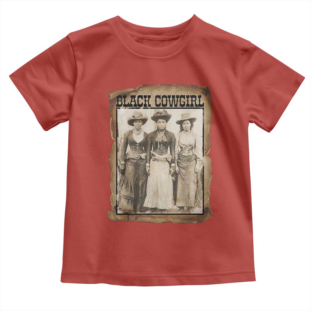 Black Cowgirl Pride Toddler T Shirt Western Black History Month Gift - Wonder Print Shop
