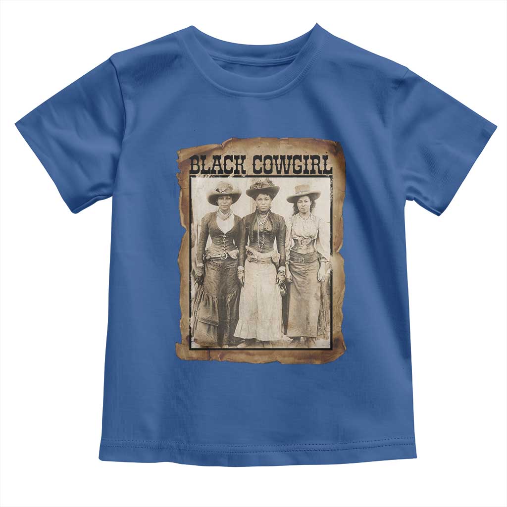 Black Cowgirl Pride Toddler T Shirt Western Black History Month Gift - Wonder Print Shop