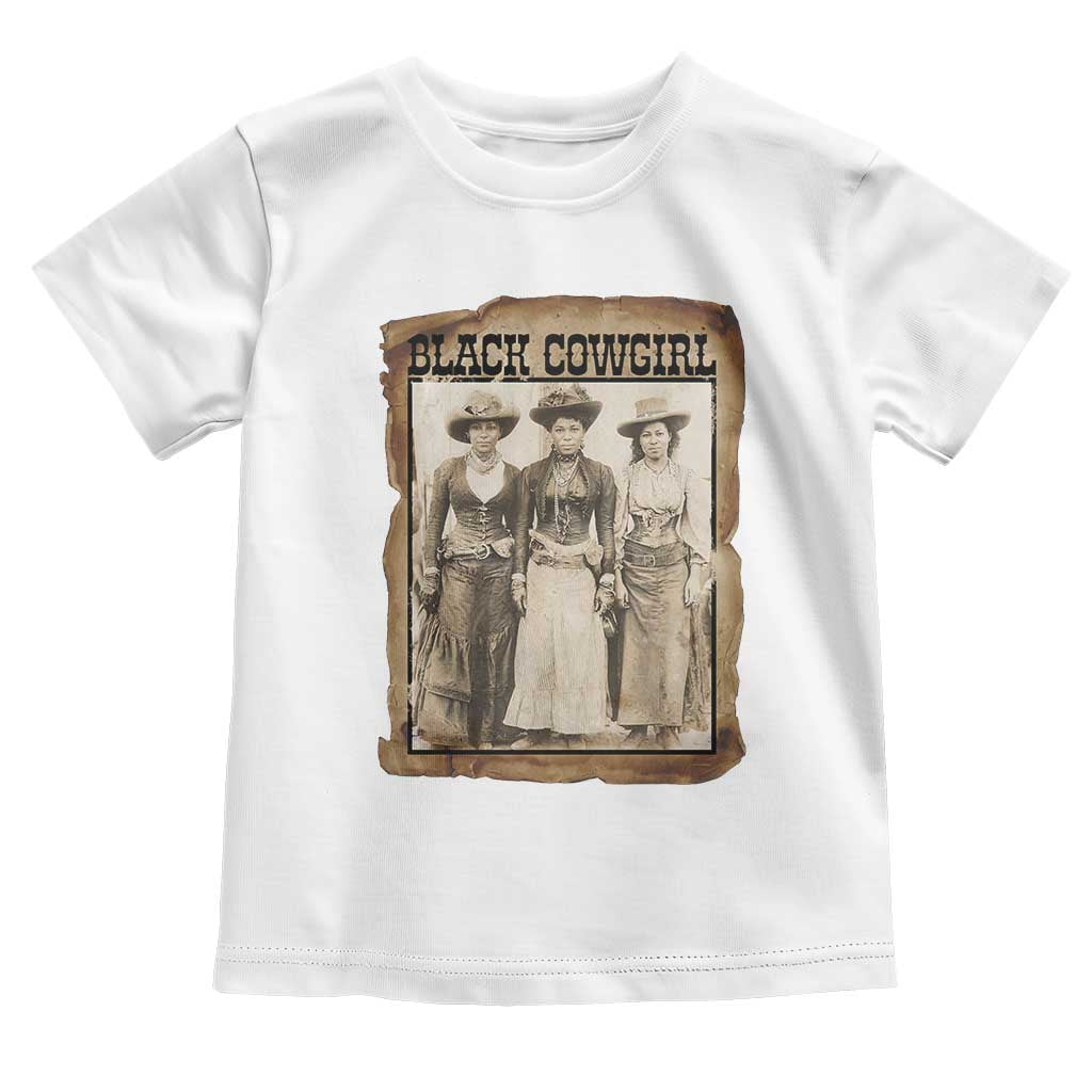 Black Cowgirl Pride Toddler T Shirt Western Black History Month Gift - Wonder Print Shop