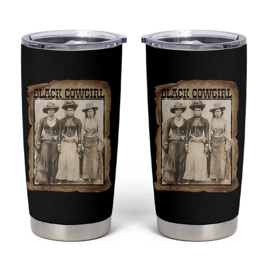 Black Cowgirl Pride Tumbler Cup Western Black History Month Gift - Wonder Print Shop