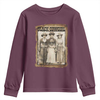 Black Cowgirl Pride Youth Sweatshirt Western Black History Month Gift - Wonder Print Shop