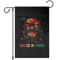 Melanin Queen Rooted In Power Garden Flag African American Afro Tree Of Life - Wonder Print Shop