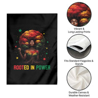 Melanin Queen Rooted In Power Garden Flag African American Afro Tree Of Life - Wonder Print Shop