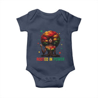 Melanin Queen Rooted In Power Baby Onesie African American Afro Tree Of Life - Wonder Print Shop