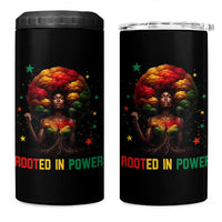 Melanin Queen Rooted In Power 4 in 1 Can Cooler Tumbler African American Afro Tree Of Life - Wonder Print Shop