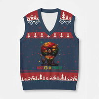 Melanin Queen Rooted In Power V-Neck Knit Sweater Vest African American Afro Tree Of Life - Wonder Print Shop
