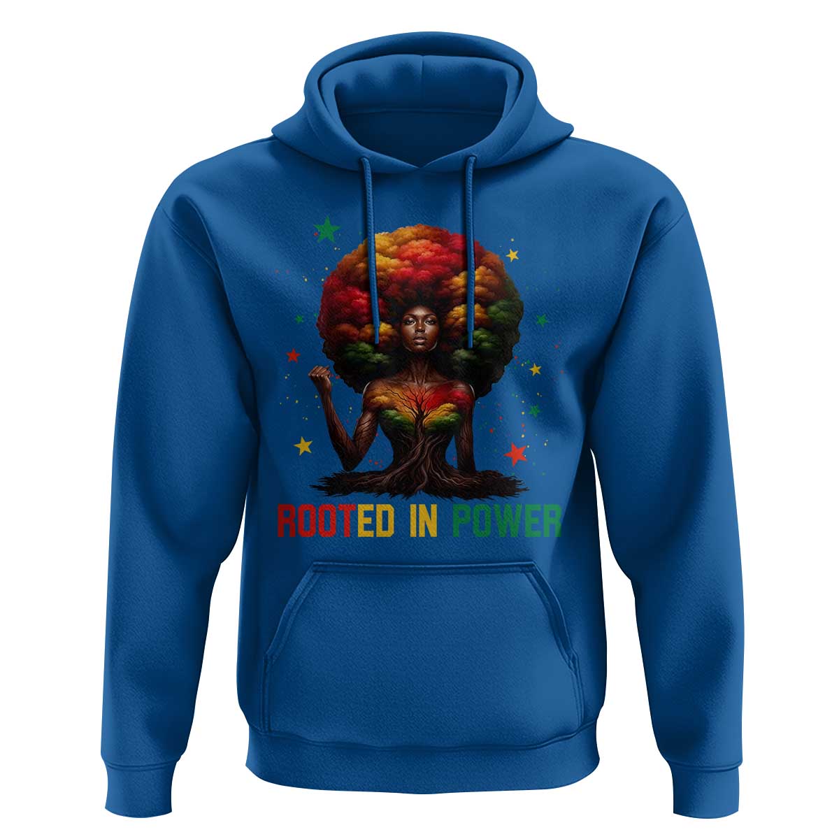 Melanin Queen Rooted In Power Hoodie African American Afro Tree Of Life - Wonder Print Shop