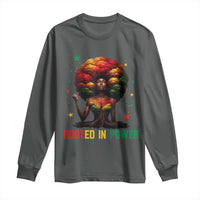 Melanin Queen Rooted In Power Long Sleeve Shirt African American Afro Tree Of Life - Wonder Print Shop