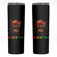 Melanin Queen Rooted In Power Skinny Tumbler African American Afro Tree Of Life - Wonder Print Shop