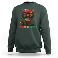 Melanin Queen Rooted In Power Sweatshirt African American Afro Tree Of Life - Wonder Print Shop