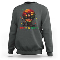 Melanin Queen Rooted In Power Sweatshirt African American Afro Tree Of Life - Wonder Print Shop