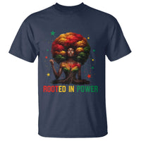Melanin Queen Rooted In Power T Shirt African American Afro Tree Of Life - Wonder Print Shop