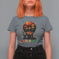 Melanin Queen Rooted In Power T Shirt For Women African American Afro Tree Of Life - Wonder Print Shop